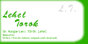 lehel torok business card