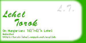 lehel torok business card